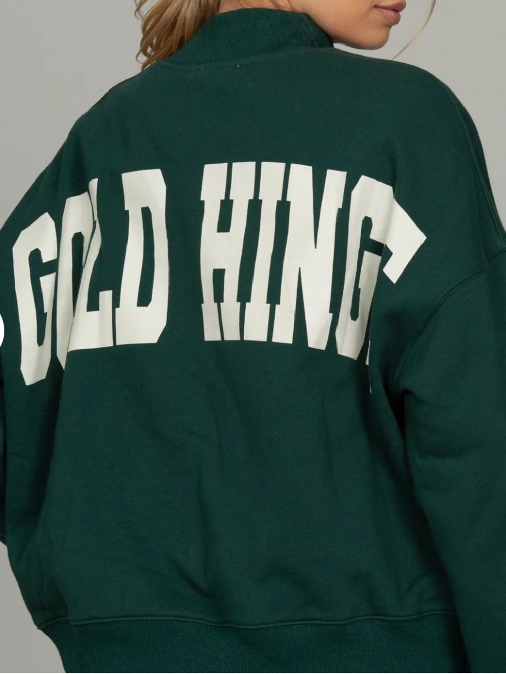 Gold Hinge Hunter Green Prep Mock Neck Sweatshirt